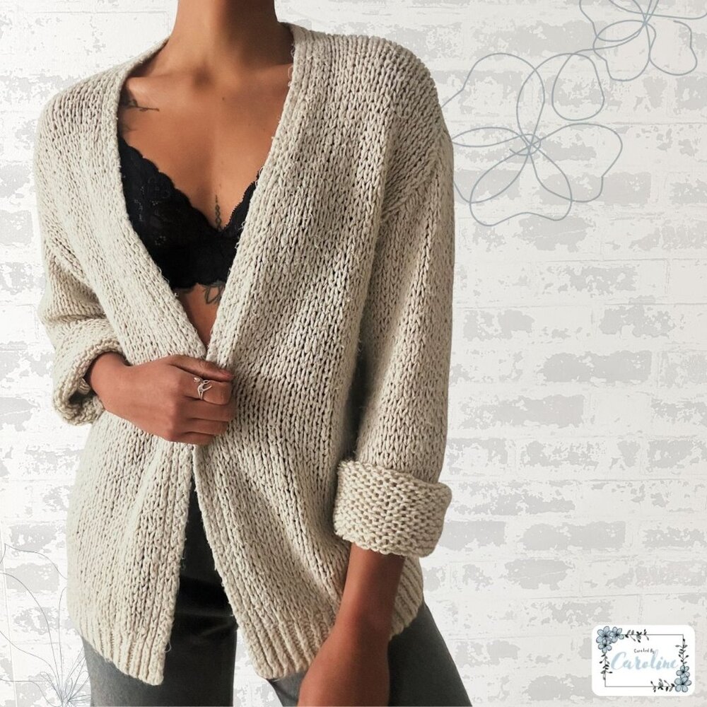 Urban Outfitters Ivory Knitted Cardigan, M